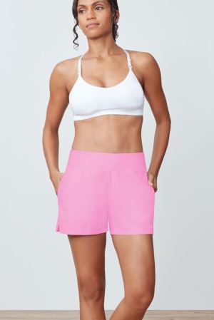 FILA Double Layer Shorts Pink,Womens Tennis | CA.THKBFI587